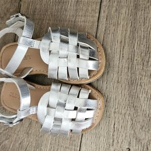 Old Navy Shiny Silver Kids Sandals